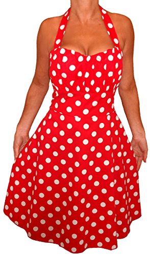 red and white polka dot dress plus size