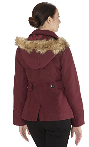 pea coat with fur hood