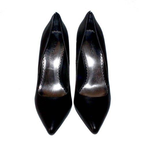 Bebe Shoes Milan Pumps Metallic High Heel Leather Stilettos (8) - Top ...