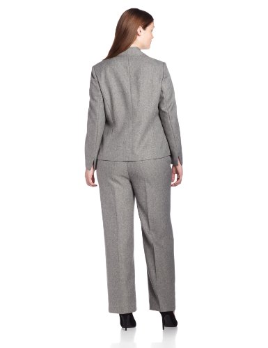 Le Suit Women's Plus-Size 3 Button Herringbone Notch Collar Jacket and ...