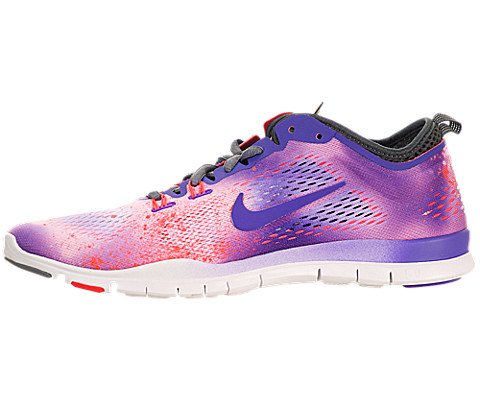 Nike Women's Free 5.0 TR Fit 4 PRT - White / Purple Venom-Laser Crimson ...