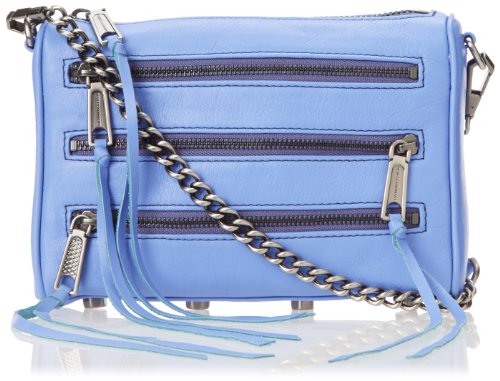 Rebecca Minkoff Mini 5-zip Convertible Cross Body Bag,Twilight Sky,One ...