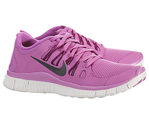The Womens Nike Free 5.0+ Running Shoe Red Violet/Bright Magenta/Summit ...