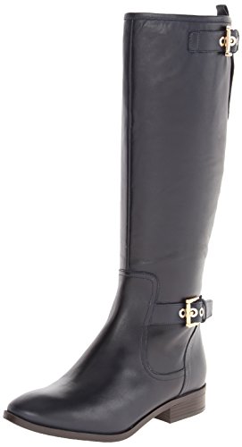 Nine West Women's Bringit Riding Boot,Navy,8 M US - Top Fashion Web