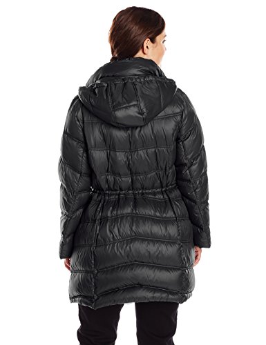 Ellen Tracy Outerwear Women's Plus-Size Chevron Packable Down Coat with ...